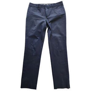 Banana Republic Pants Women 10L Sloan Solid Dress Stretch Ankle Navy Blue